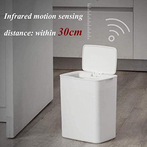 Dljyy Baño sin Contacto Bote de Basura con Tapa, Cocina Salón USB Smart Cubo de Basura Cubo de la Basura, la Basura sin Contacto del Sensor de Movimiento de Infrarrojos automático Puede 12L