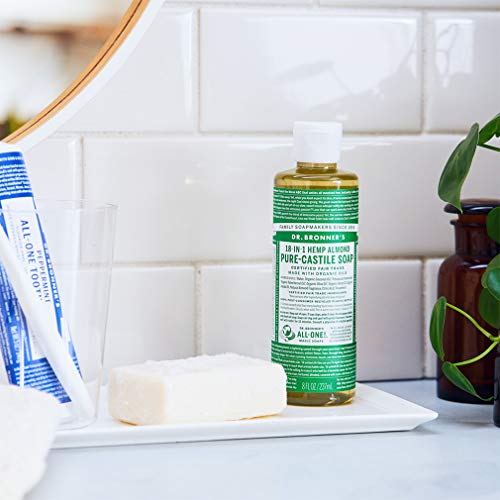 Dr. Bronner - Jabón de Castilla líquido orgánico de almendra, 473 ml