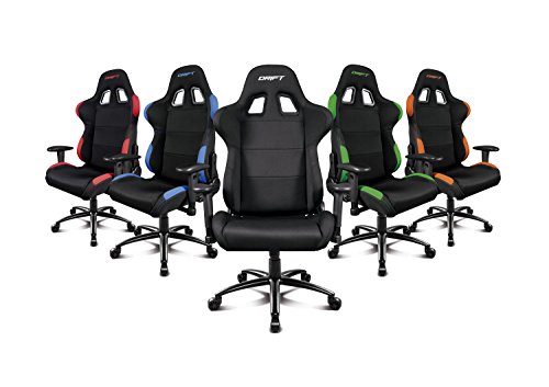 Drift DR100BL - Silla Gaming Profesional, (Tela Alta Calidad, Ergonómica), Color Negro/Azul