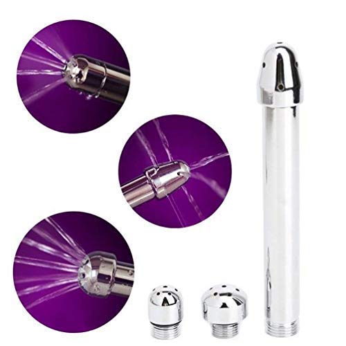 Ducha Enema Douche Accesorios Aluminio 3 Alcachofa de Ducha Boquilla de Agua Anal Rinse Vaginal Kit de Limpieza + Bolsa de terciopelo