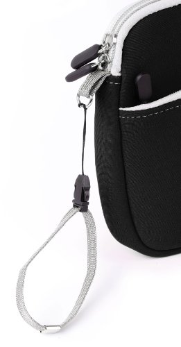 DURAGADGET Estuche De Neopreno Negro para Guardar Sus Accesorios Médicos (Estetoscopio/Tensiómetro) + Correa De Mano