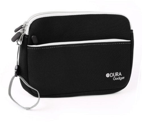 DURAGADGET Estuche De Neopreno Negro para Guardar Sus Accesorios Médicos (Estetoscopio/Tensiómetro) + Correa De Mano