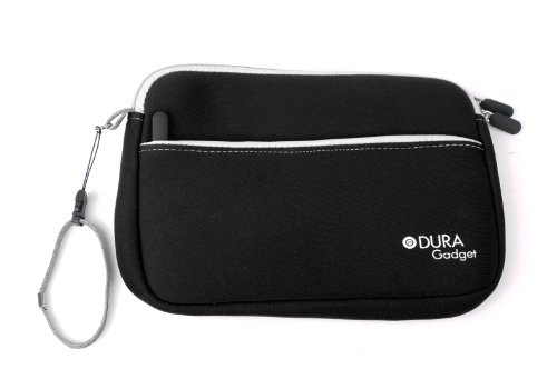 DURAGADGET Estuche De Neopreno Negro para Guardar Sus Accesorios Médicos (Estetoscopio/Tensiómetro) + Correa De Mano