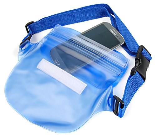 DURAGADGET Riñonera Azul para Smartphone Sony Xperia XZ, ZTE Warp 7, Alcatel Fierce 4 y Motorola Moto Play Z - Resistente Al Agua