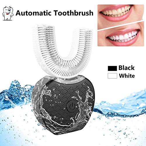 Easy-topbuy Cepillo De Dientes Eléctrico 360 ​​° Ultrasónico Automático Cepillo De Dientes Cepillo De Limpieza De Dientes De Silicona A Prueba De Agua De Carga Inductiva