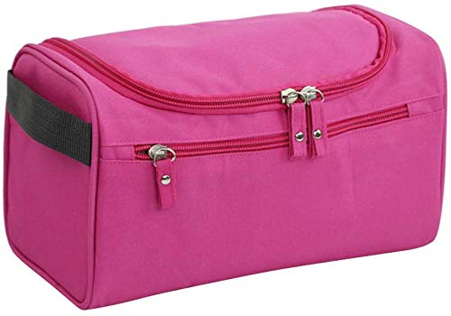 ECOSWAY Hombre Bolsa de Aseo de Viaje Higiene Organizador Afeitado Cosmético Funda Resistente Al Agua - Rosa Roja