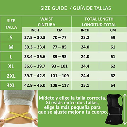 EDM - Chaleco Faja Quema Grasa Mujer con Cuerda Saltar - Faja Reductora Mujer Adelgazante - Camiseta Reductora Mujer - Chaleco Quema Grasa Mujer con Cremallera - Fajas De Neopreno para Adelgazar L