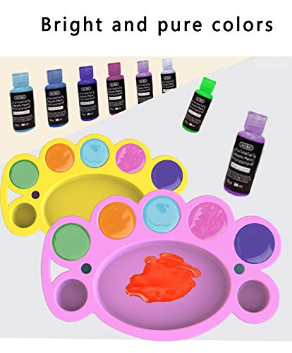 EiDevo Pintura Acrílica, Painting Pinturas Acrílicas Aplicable Para niños y adultos,Inocuidad Pinturas Acrílicas,Para Aficionados Al Arte Pintura Acrílica Profesional (24 Colores Set)