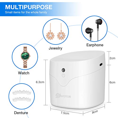 EIVOTOR Esterilizador para chupete, esterilizador UV portátil para chupete y tete, caja de desinfección con 4 luces LED para juguetes, cortauñas, collares, pendientes, relojes