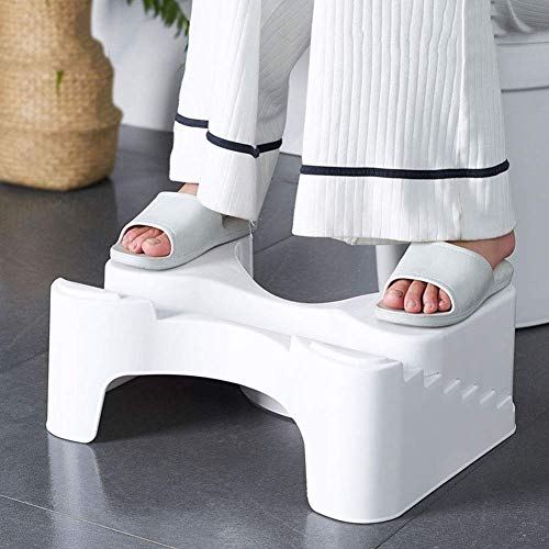 El Potty original Cuarto de baño WC Stool - Curva de peso ligero con elegante y moderno diseño de 9 pulgadas WC baño taburete de paso en cuclillas ayuda for el estreñimiento Pilas Relief alivia el est