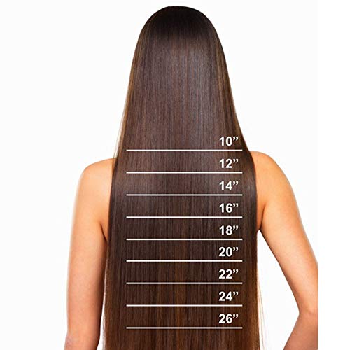 Elailite Queratina Para Extensiones de Cabello Natural Pelo Humano Mechas Remy Human Hair [1g * 50 Unidas] 50g - 40CM #4/27 Marrón Medio/Rubio Oscuro