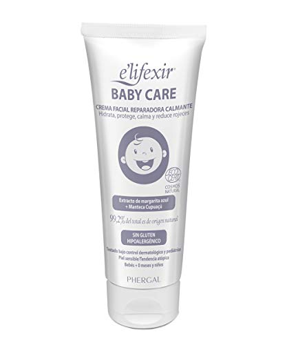 Elifexir Baby Care - Crema Facial Reparadora Calmante para Bebé | Reduce Rojeces y Tirantez | Hidratación y Confort | Hipoalergénica | 99% Ingr. Naturales | Refuerza la Función Barrera - 50ml