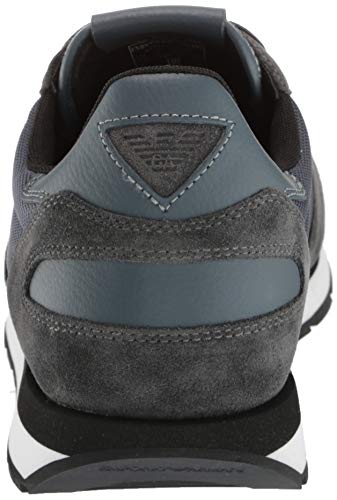 EMPORIO ARMANI X4X215-XL198-K088 Zapatillas Moda Hombres Azul/Gris - 44 - Zapatillas Bajas