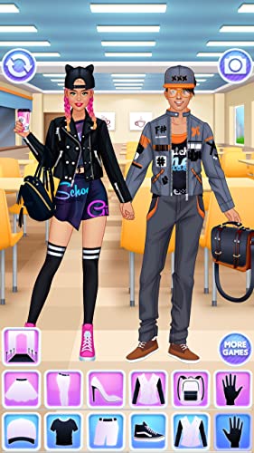 Enamorados en Secundaria Juego : Vestir Chica & Muchacho