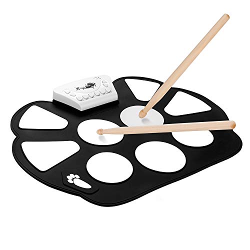 Enrolle Bateria Musical Electrónica para Niños - DigitalLife Kit De Pad Roll Up Silicona Portátil Plegable - Instrumentos de Música