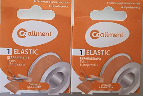 Esparadrapo Textil Adhesivo Hipoalergénico 5 metros x 2,5 cm pack 2 rollos.