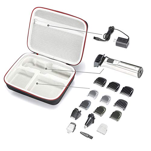 Estuche rígido de Viaje Duro para Philips Norelco MG7750 / 49 MG7730 / 15 MG5720 / 15 MG7770 / 15 Estilista de Cara 7000 y Kit de Aseo, (Solo para la Venta es el Caso) - Negro