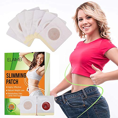 Etiqueta para Adelgazar Parche Adelgazante 30 Piezas Etiqueta para Adelgazar Ombligo Parche para Quemar Grasa Abdominal Pérdida de Peso para la Belleza Corporal