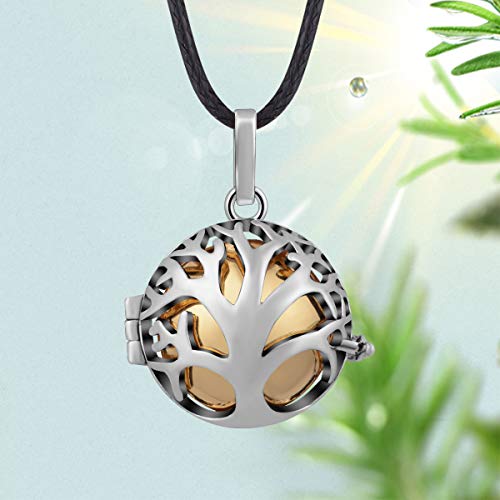 Eudora Harmony Árbol de la Vida carillón Ball Collar Colgante para Las Mujeres Bonito Regalo