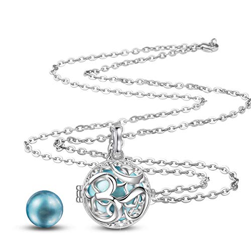 EUDORA Harmony Ball Yoga OM Símbolo Colgante Llamador de Angeles Embarazada Collares de Mujer Colgantes Mujer Bisutería Mujer Regalos Originales para Mujer