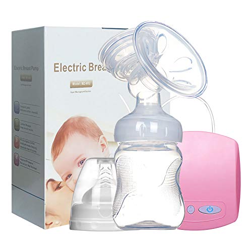 Extractor de leche eléctrico, Extractor de leche individual sin dolor de grado hospitalario, Recargable 2 modos 9 niveles de succión fuertes, excelente modo de masaje(Pink)