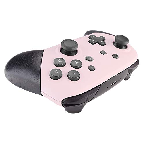 eXtremeRate Carcasa para Nintendo Switch Pro Funda Delantera Placa Trasera Cubierta de Tacto Suave DIY Shell de reemplazo Case para Nintendo Switch Pro-Controlador NO Incluido (Sakura Rosa)