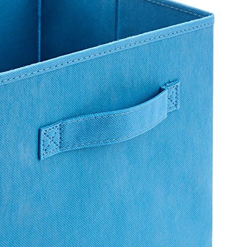 EZOWare Caja de Almacenaje con 6 pcs, Set de 6 Cajas de Juguetes, Caja de Tela para Almacenaje, Azul Niagara