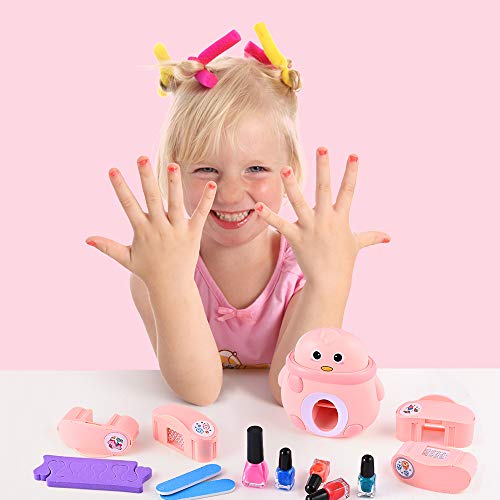 Fabu Juguete de La máquina de Uñas para Chicas, Niñas Pegatinas de Verano Autoadhesivas Regalo de Princesa para Niñas en Fiesta Cumpleaños Navidad