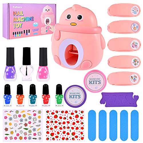 Fabu Juguete de La máquina de Uñas para Chicas, Niñas Pegatinas de Verano Autoadhesivas Regalo de Princesa para Niñas en Fiesta Cumpleaños Navidad