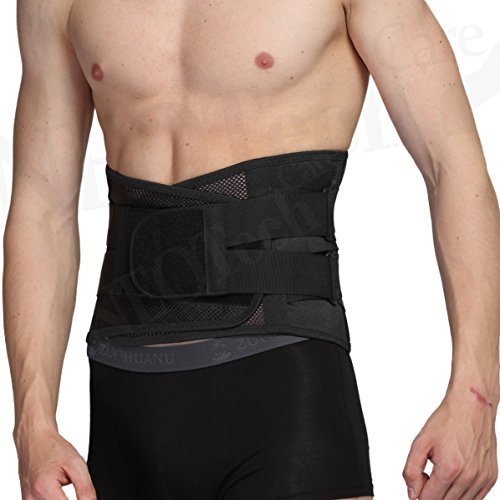 Faja de espalda ULTRA LIGERA - Apoyo lumbar/para la postura - Tejido transpirable para el ejercicio - Compresión adaptable - Marca Neotech Care (Talla XL)