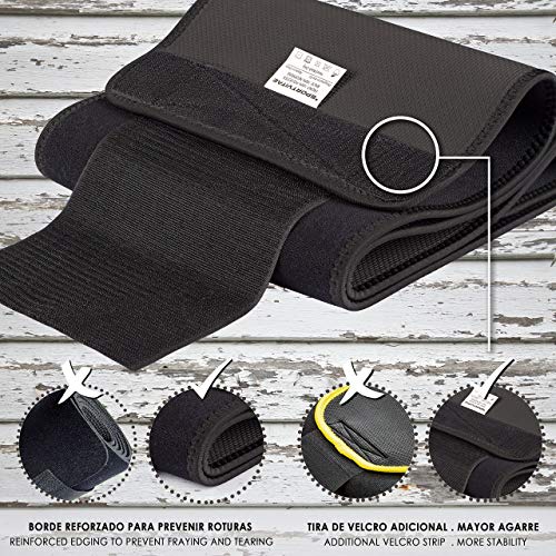 Faja Reductora Adelgazante Waist Trimmer Belt Cinturón de Sudoración Neopreno, Cintura para Sudar de Fitness, Acelera la Pérdida de Peso, Quema Grasa, Efecto Sauna, Hombre y Mujer (Amarillo, M)