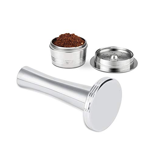 Famus Capsule Coffee Powder Hammer Tamper Herramienta de Prensa de café Reutilizable de Acero Inoxidable para la cafetería del hogar(for Dolce Gusto)