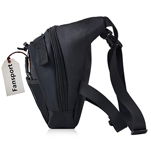 Fansport Bolso para Piernas, Fanny Waist Pack Carreras de Motos Cintura Bolso de Cintura para IR de Excursión