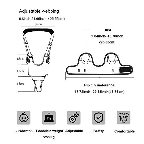 Felly Arnés de Seguridad para Caminar, Arnes Bebes, Ajustable Arneses de Seguridad Bebé con Baberos, a Pie de Caminado Aprendizaje Chaleco Arneses para Niños Bebé Protección 6-36 meses