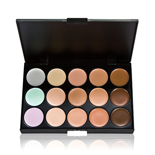 Fesjoy 15 Color Crema camuflaje correctores paleta ojos cara cosméticos maquillaje tonos tierra