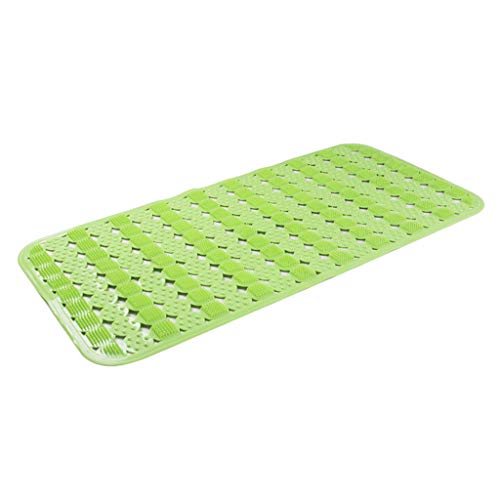 FFF8 Alfombras de baño baño insípido, Antideslizante, Aseo, Aseo, Cuarto de baño, Alfombrilla de plástico, con Ventosa, baño, Alfombrilla, Alfombrilla Antideslizante (Color : Green, Size : 38 * 77CM)