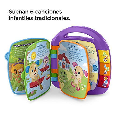 Fisher-Price - Ríe y Aprende - Libro interactivo de aprendizaje - juguetes educativos - (Mattel FRC69)