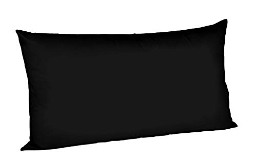 Fleuresse Colours 9100 FB. 0941 - Funda para Almohada, 50 cm x 80 cm, Color Negro