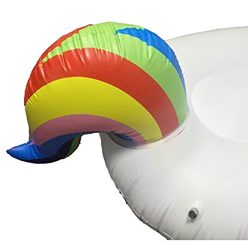 Flotador inflable para piscina con forma de unicornio, paseo flotante gigante con válvulas rápidas para adultos niños playa fiestas de piscina juegos Decoraciones de salón terraza (200x100x90 cm)