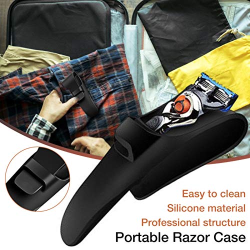 Funda de Viaje portátil de Navaja de Afeitar, Impermeable de Silicona para Gillette Parker Merkur Funda de afeitadora Suave Funda de Transporte Bolsa