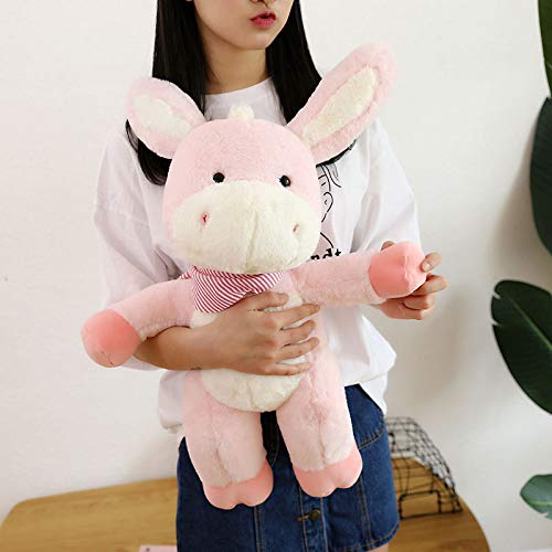 GAO Gaocreativo Conejo Pelo Pequeño Burro Peluche Abrazo Almohada Muñeca Burro Acompañando Muñeca De Sueño Muñeca Muñeca Muñeca 45 Cm Rosa