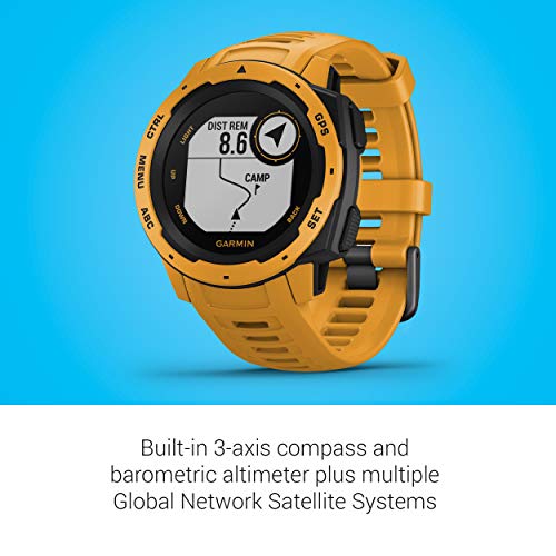 Garmin Instinct - Reloj con GPS, Unisex, Amarillo Ocre, 1