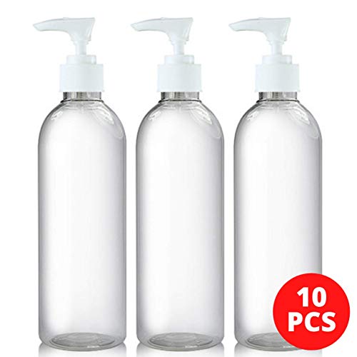 Generise - Dispensador de botellas (10 unidades, 500 ml), ideal para decantar champús, cremas solares, geles, etc.