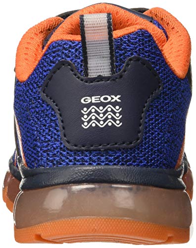 Geox J Android Boy A, Zapatilla Baja para Niños, Azul (Navy/Orange C0659), 32 EU