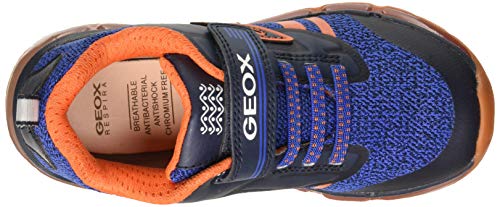 Geox J Android Boy A, Zapatilla Baja para Niños, Azul (Navy/Orange C0659), 32 EU