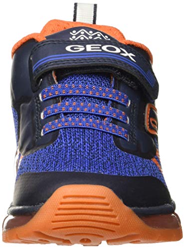 Geox J Android Boy A, Zapatilla Baja para Niños, Azul (Navy/Orange C0659), 32 EU