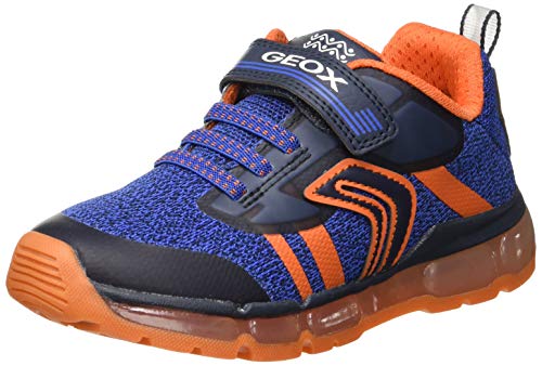 Geox J Android Boy A, Zapatilla Baja para Niños, Azul (Navy/Orange C0659), 32 EU