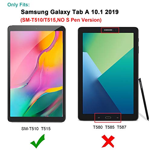 Gerutek [2 Packs] Protector Pantalla para Samsung Galaxy Tab 10.1 2019 T510/T515, Dureza 9H, Antiarañazos, Antihuellas, Ultra Transparente Cristal Pantalla Vidrio Templado para Samsung Tab A 10.1 2019