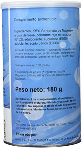 GHF - GHF Carbonato de Magnesio Bote Sabor Fresa 180 gr