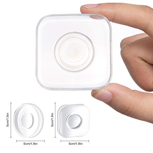 GlobalDream Nano Gel Pad, 6 Piezas Nano Goma Antideslizante Nano Gel Pad Sticker Soporte para Teléfono Nano Casual Paste Material de PU para Teléfonos Celulares Automóviles Cocina Baño Oficina